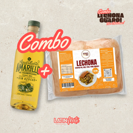 Combo Lechona (7kg) + Aguardiente Amarillo de Manzanares (700 ml) + mini arepas