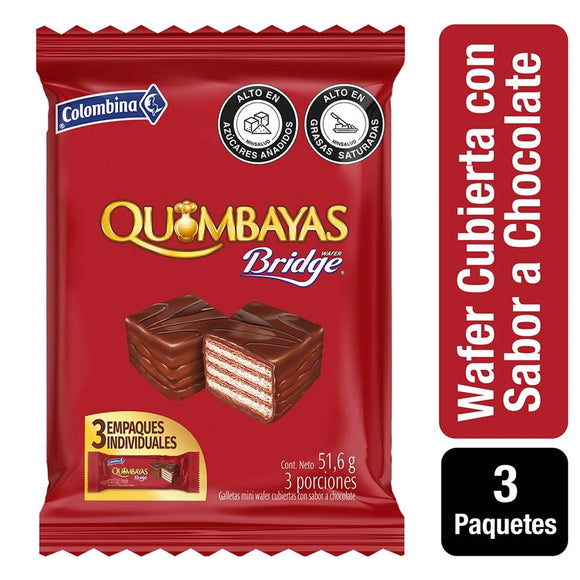 Quimbaya Wafer Bridge Pack of 3 (51.6g)