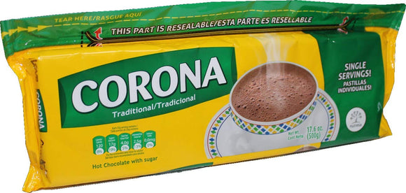 Corona Hot Chocolate Bar Tradicional (500g) - LatinMate