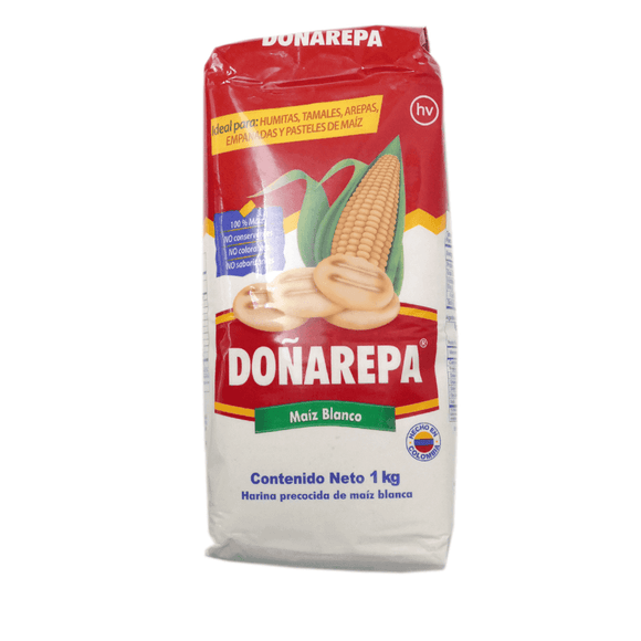 Doña Arepa Blanca / White Corn Flour Doñarepa (1Kg) - LatinMate