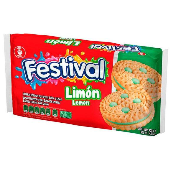 Festival Lime Biscuits Pack of 12 (403g) - LatinMate