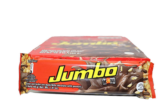 Chocolatina Jumbo / Jumbo Milk Chocolate Bar with Peanuts (100g) - LatinMate