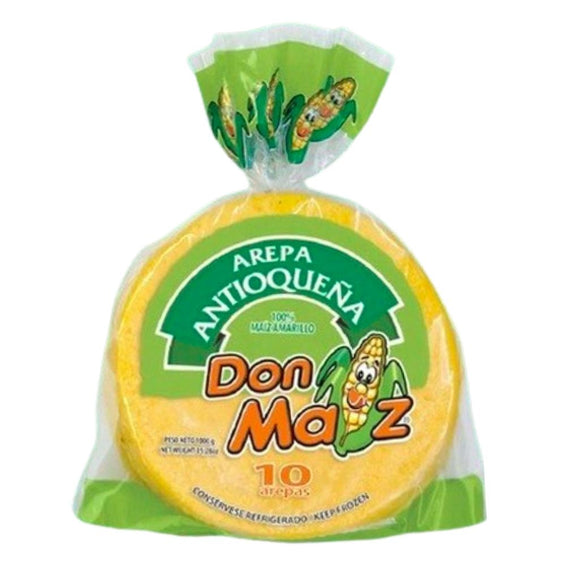 Arepa Amarilla / Yellow Corn Arepa Don Maiz Pack of 10 (1kg) - LatinMate